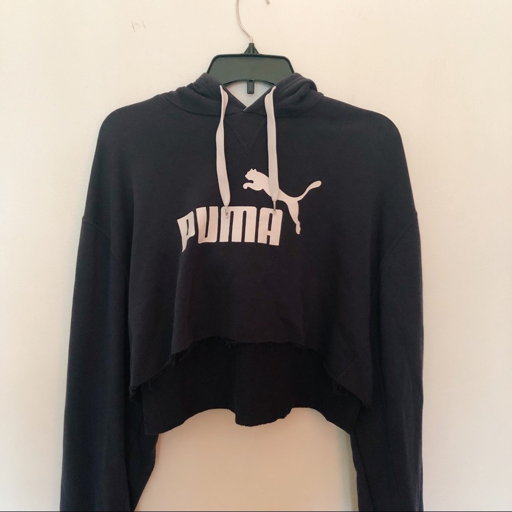 Vintage puma cropped hoodie